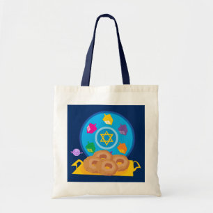 Tote Bag Hannukah Plate Budget Fourre-tout