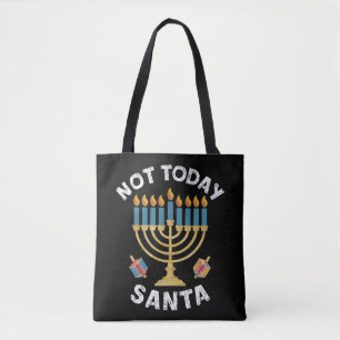 Tote Bag Hanukkah Pas aujourd'hui Père Noël juif Chanukah