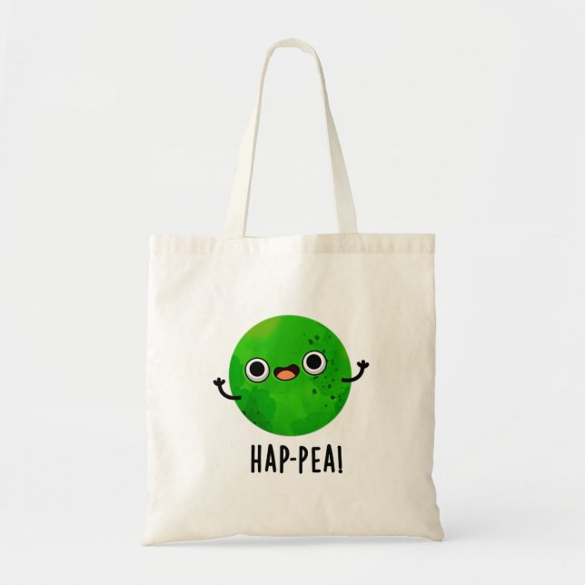 Tote Bag Hap Pea Funny Happy Pea Pun (Devant)