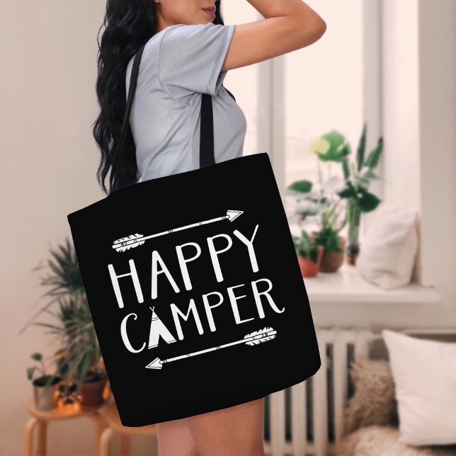 Tote Bag Happy Camper | Couleur modifiable (Créateur téléchargé)