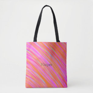 Tote Bag Happy Fun Colorful Gras brillant Collection