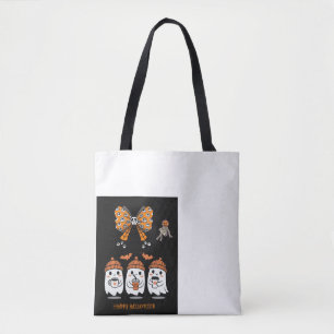 Tote Bag Happy Halloween – fantômes café mignons