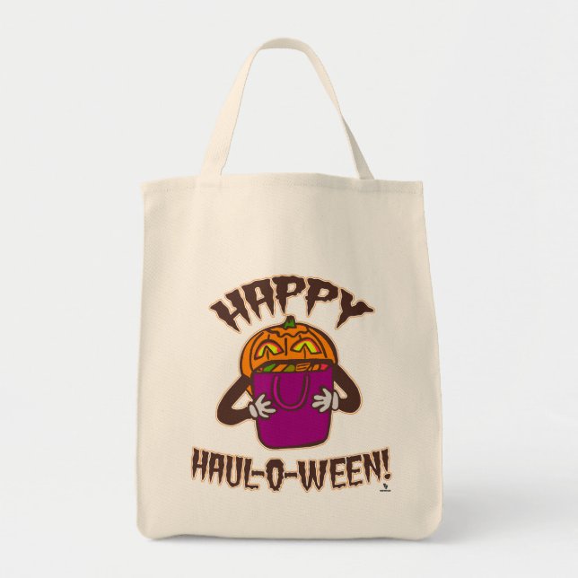 Tote Bag Happy Haul-o-ween Fun Halloween Humour Shopping (Devant)