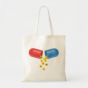 Tote Bag Happy Pill : Emoticons positifs
