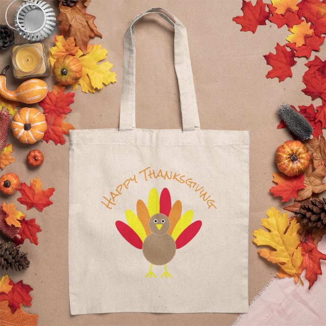 Tote Bag Happy Thanksgiving (Créateur téléchargé)
