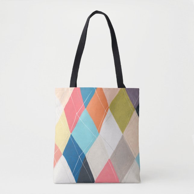 Tote Bag Harlequin Hopscotch - Motif Jacquard (Devant)