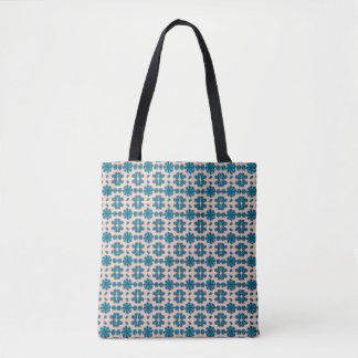 Tote Bag Harmonie florissante en bleu