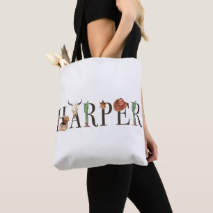 Tote Bag Harper cowboy girl, Western Cowgirls, Cowboy girl