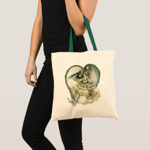 Tote Bag Harrison Fisher vintage, mariée et marié de Noël