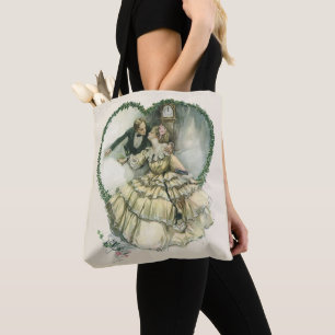 Tote Bag Harrison Fisher vintage, mariés de Noël