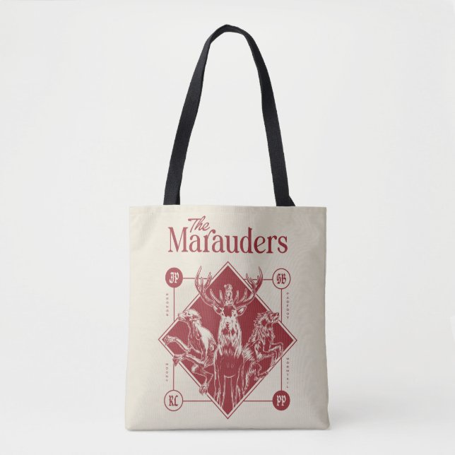 Tote Bag HARRY POTTER™ Les Marauders Animagus Graphisme (Devant)