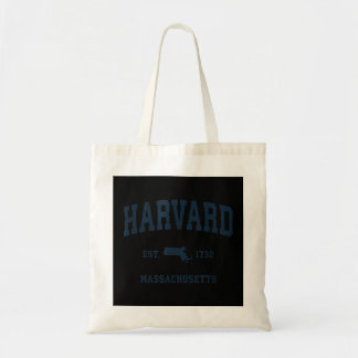 Tote Bag Harvard Massachusetts MA Vintage Sports Design Nav