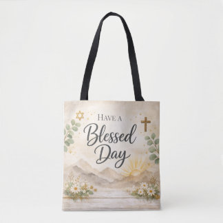Tote Bag Have a Blessed Day - Messianic Jewish Birthday