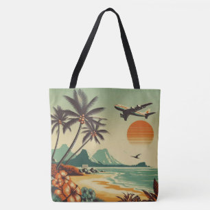 Tote Bag Hawaï vintage/tropical