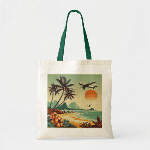 Tote Bag Hawaï vintage/tropical
