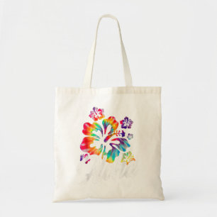 Tote Bag Hawaii Hawaiian Aloha Beaches Hibiscus Flowers Tie