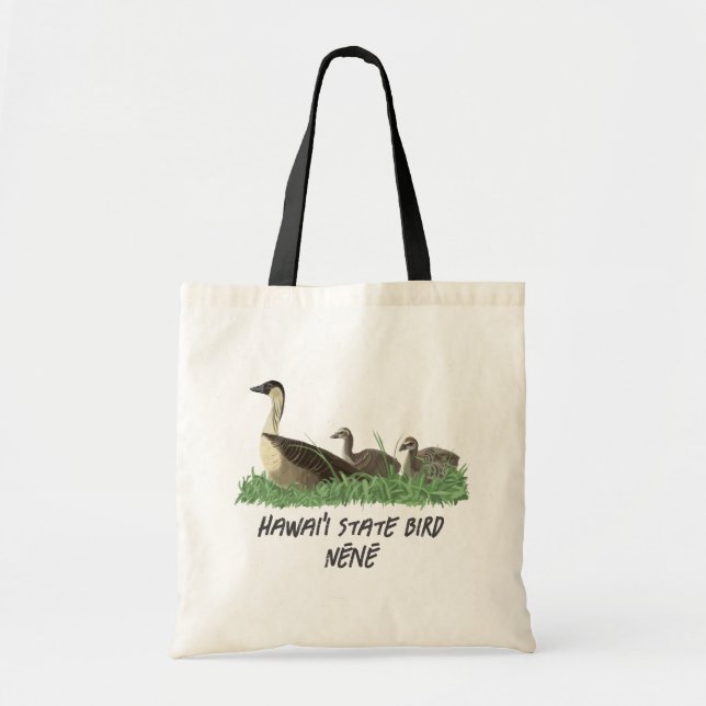 Tote Bag Hawaii State Bird Nene Goose Family (Devant)
