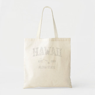 Tote Bag Hawaii Vintage Sports Design Hawaii Iles Hawaii HI