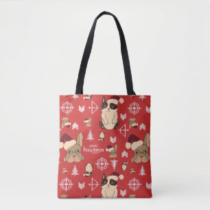Tote Bag Hawkeye Chat & Chien Vacances d'hiver Motif