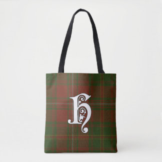 Tote Bag Hayes Clan Tartan Monogram