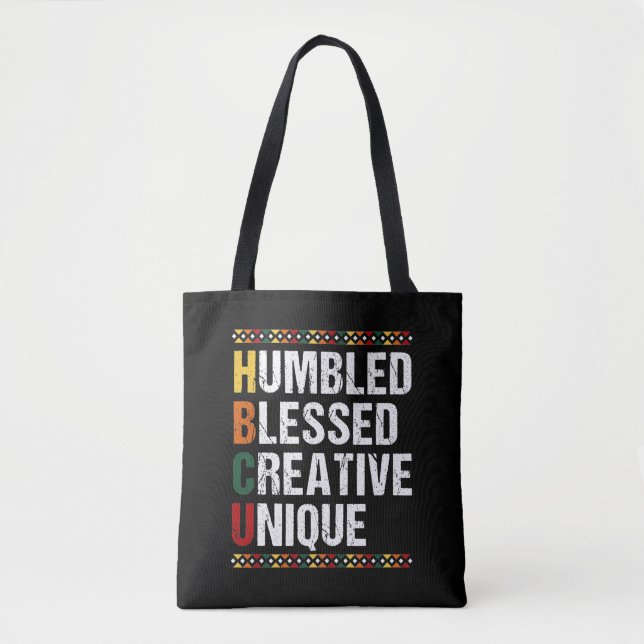 Tote Bag HBCU L'Histoire D'Un Étudiant Noir Fier (Devant)