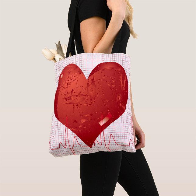 Tote Bag Heart Beat (Créateur téléchargé)
