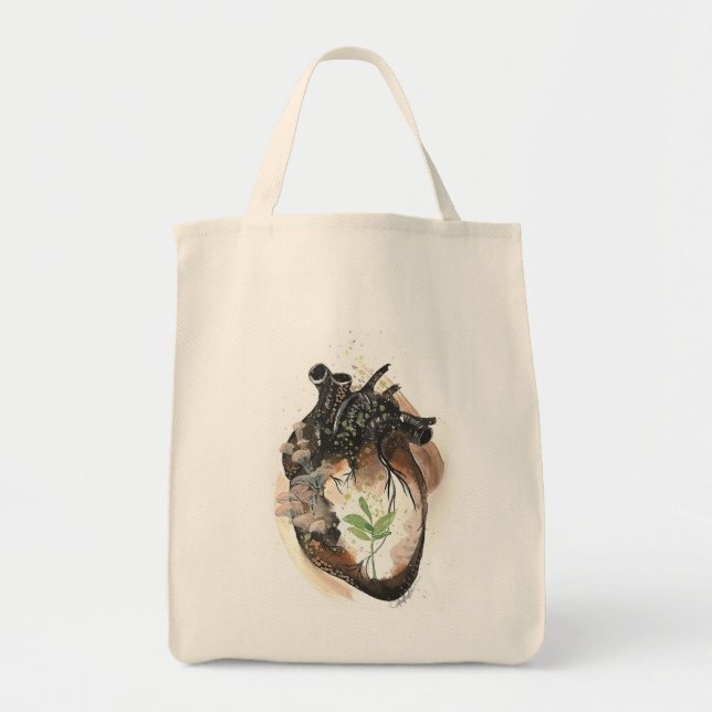 Tote Bag Heart Grocery Fourre-tout (Devant)