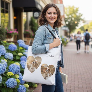 Tote Bag Heart-Shaped Dog Design – “Happiness on Four Paws”