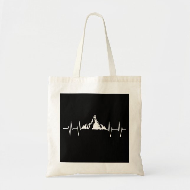 Tote Bag Heartbeat en montagne (Devant)