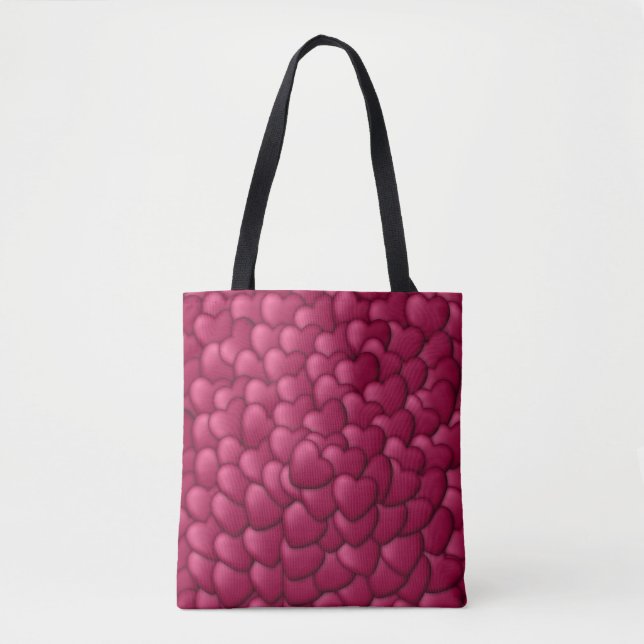 Tote Bag Hearts Texture Pattern (Devant)