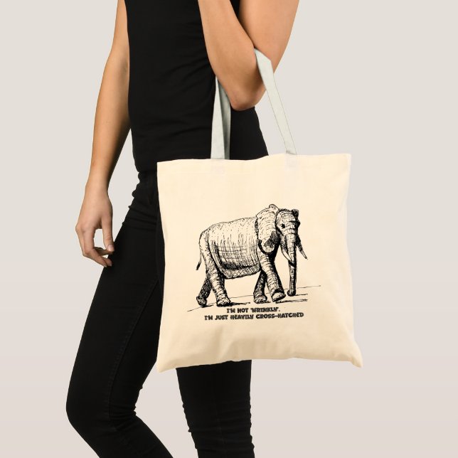 Tote Bag Heavy Cross-Hatched Elephant (Devant (produit))