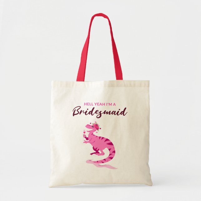 Tote Bag Hell Yeah Je suis une femme de ménage Dinosaure No (Devant)