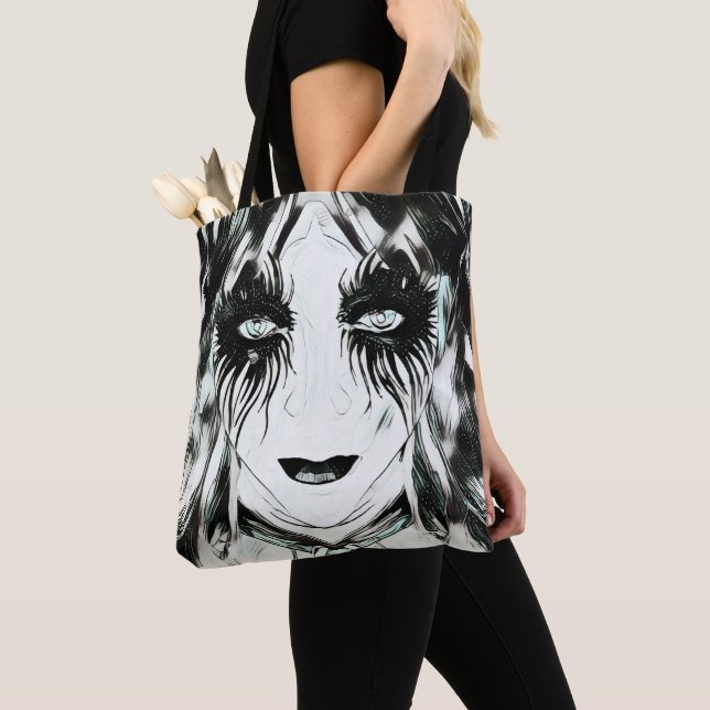 Tote Bag Hellequin gothique d'Hellequin inspiré par Harley  (De près)