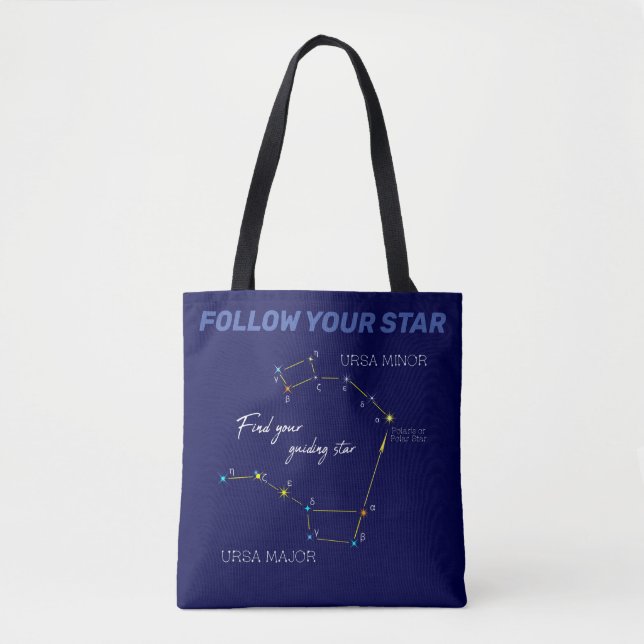 Tote Bag Hémisphère Nord Trouver Polaris Star (Devant)