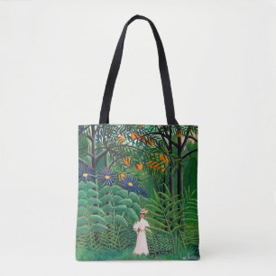 Tote Bag Henri Rousseau - Une femme marche dans une forêt e