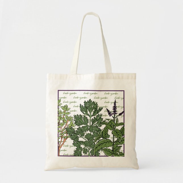 Tote Bag Herb Green Garden  (Devant)