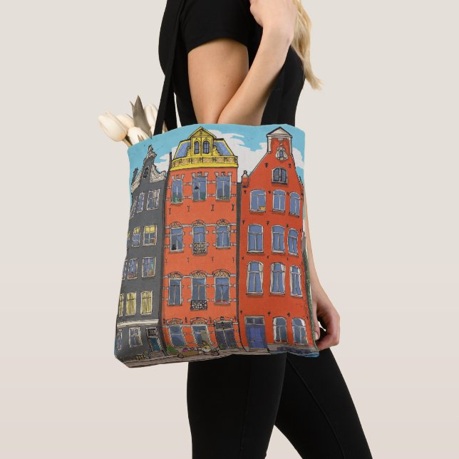 Tote Bag Herengracht Canal Amsterdam Pays-Bas (De près)