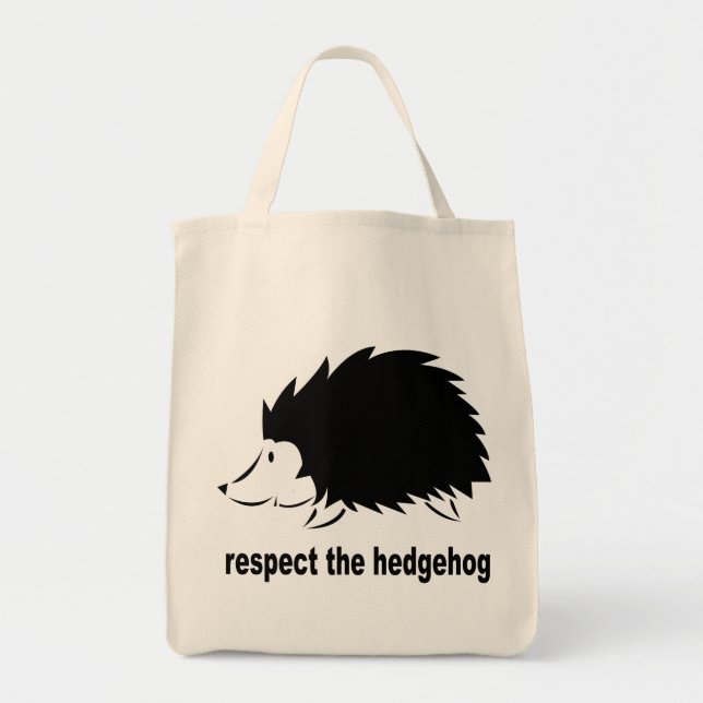 Tote Bag Hérisson - Respectez le Hérisson (Devant)
