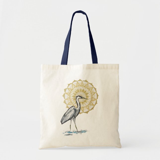 Tote Bag Heron Mandala (Devant)