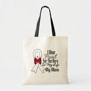 Tote Bag Héros de ruban de cancer de poumon ma maman
