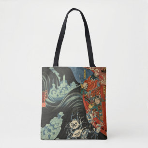 Tote Bag Héros samouraï Minamoto aucun Yoshitsune contre le