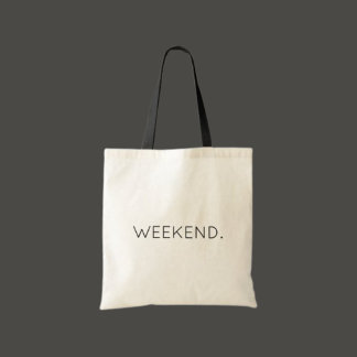 Tote Bag Heure de frisson du week-end Typographie moderne B