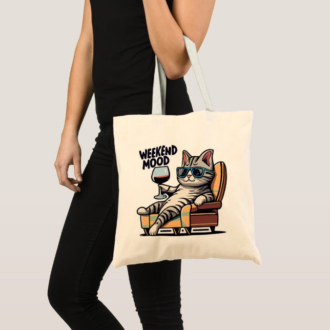 Tote Bag Heure Mood Chat Chill (Devant (produit))