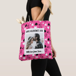 Tote Bag Heureuse Sainte-Valentin avec amour