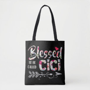 Tote Bag Heureux d'être appelé Cici Colorful pour grand-mèr