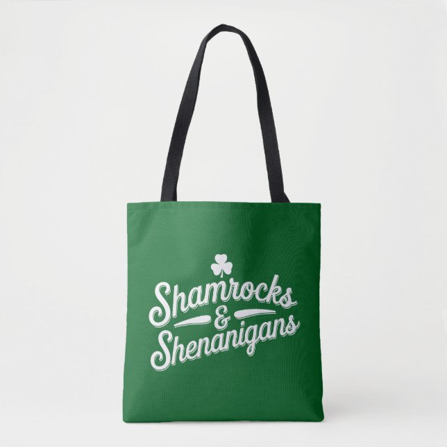 Tote Bag Heureux Jour de la Saint Patrick Lucky Shamrock&Sh (Devant)