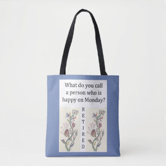 Tote Bag Heureux lundi - retiré, bleu