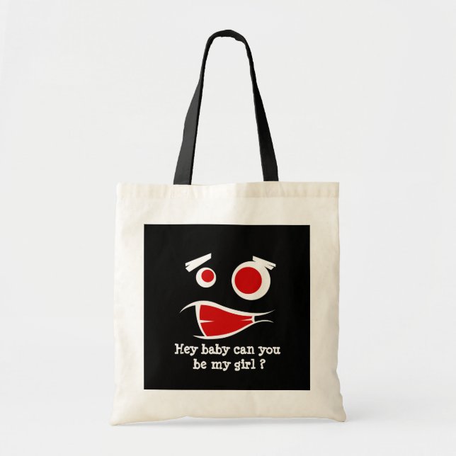 Tote Bag Hey bébé pouvez-vous être ma fille monstre design  (Devant)