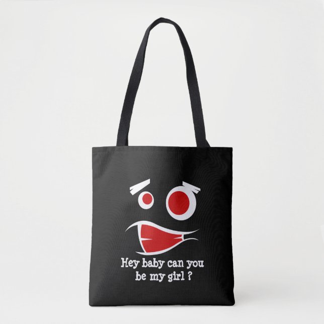 Tote Bag Hey bébé pouvez-vous être ma fille monstre design  (Devant)