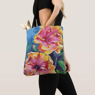 Tote Bag Hibiscus hawaïen tropical